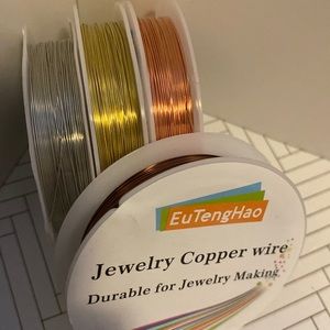 Set of assorted colored copper wire for jewelry making